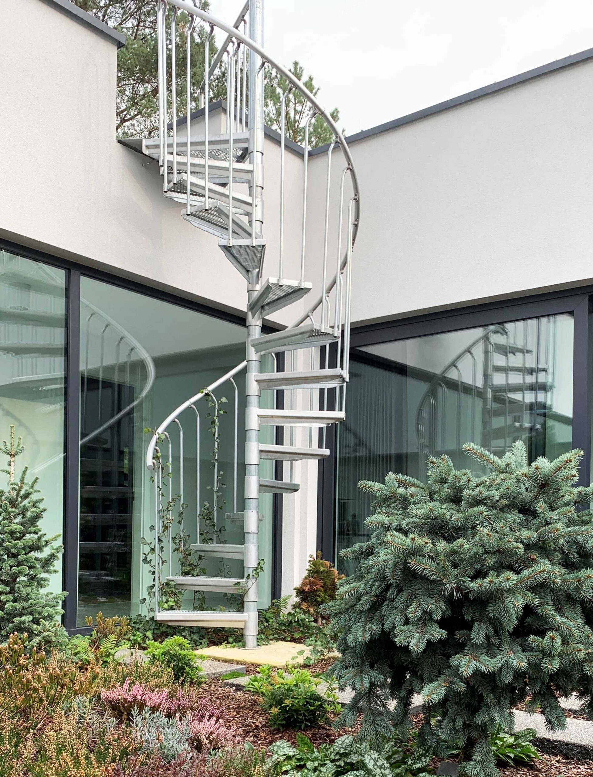 Steel External Spiral staircase Scarvo M 160