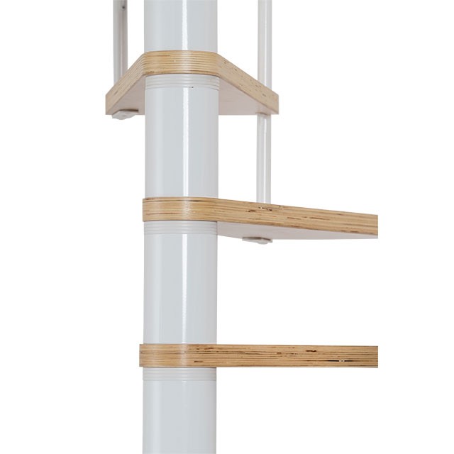 CALGARY Spiral Staircase White/Beech 120cm